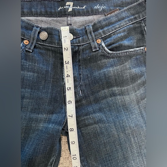 7 for All Mankind DOJO Jeans Women’s Size 27 Dark Wash Flare Leg U115B380S - Picture 8 of 9